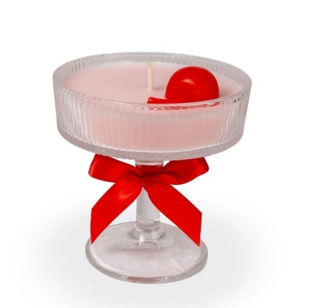 Bullseye Martini‎ Glass Cherry Candle